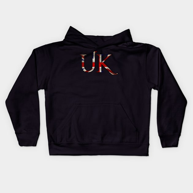 United Kingdom Great Britain Flag UK Kids Hoodie by Monstershirts